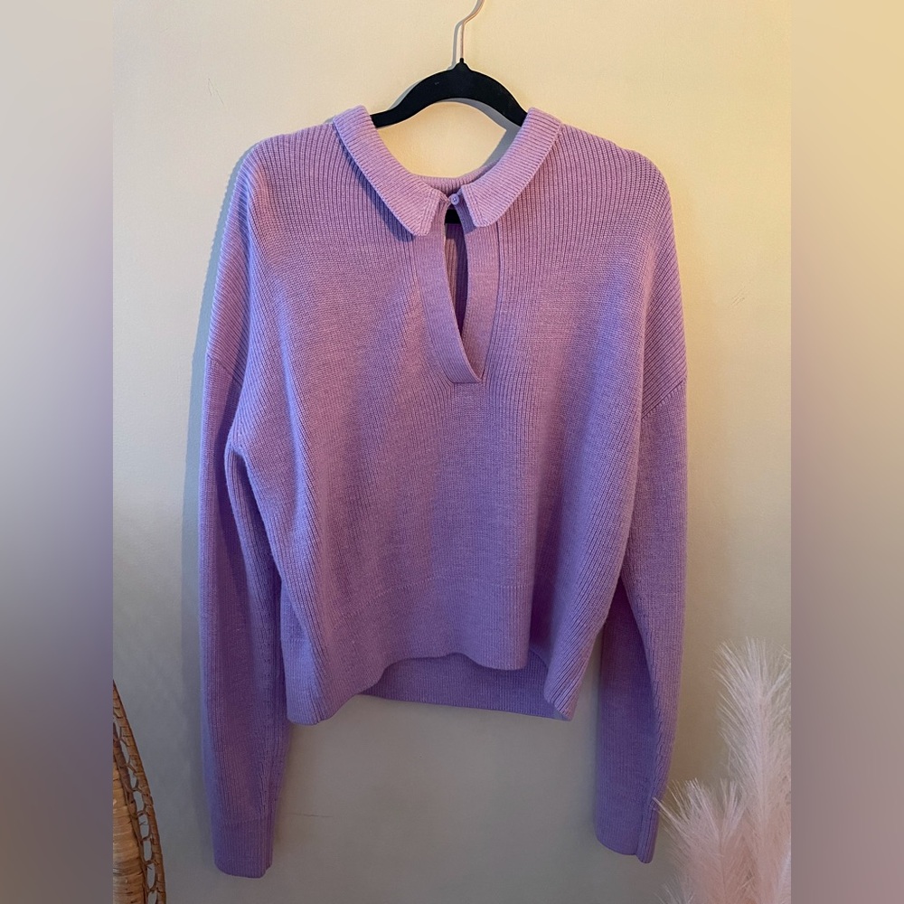 Collared Merino Wool-Blend Sweater
